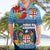 Fiji Marau na Kerisimasi Hawaiian Shirt Christmas Collared Lory - Fiji Emblems and Xmas Palm Tree Tapa Art Pattern