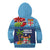 Fiji Marau na Kerisimasi Kid Hoodie Christmas Collared Lory - Fiji Emblems and Xmas Palm Tree Tapa Art Pattern