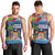 Fiji Marau na Kerisimasi Men Tank Top Christmas Collared Lory - Fiji Emblems and Xmas Palm Tree Tapa Art Pattern