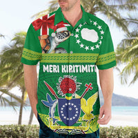 Cook Islands Meri Kiritimiti Hawaiian Shirt Christmas Turtle - Cooks Islands Emblems and Polynesian Art Pattern
