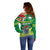 Cook Islands Meri Kiritimiti Off Shoulder Sweater Christmas Turtle - Cooks Islands Emblems and Polynesian Art Pattern