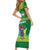 Cook Islands Meri Kiritimiti Short Sleeve Bodycon Dress Christmas Turtle - Cooks Islands Emblems and Polynesian Art Pattern