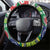 Cook Islands Meri Kiritimiti Steering Wheel Cover Christmas Turtle - Cooks Islands Emblems and Polynesian Art Pattern