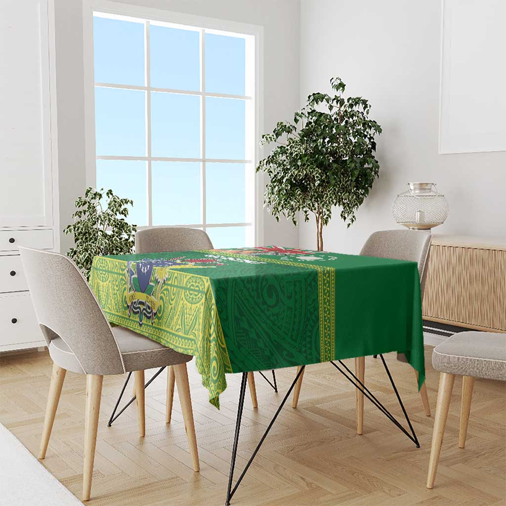Cook Islands Meri Kiritimiti Tablecloth Christmas Turtle - Cooks Islands Emblems and Polynesian Art Pattern LT03 - Polynesian Pride