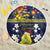 Niue Monuina e Kilisimasi Beach Blanket Christmas Uga - Niue Map and Emblem with Hiapo Art Pattern