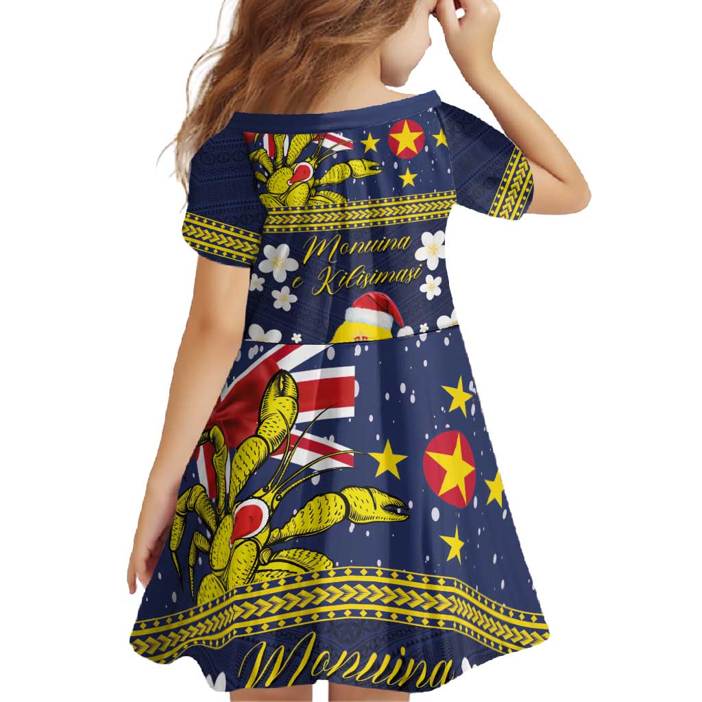Niue Monuina e Kilisimasi Family Matching Off Shoulder Maxi Dress and Hawaiian Shirt Christmas Uga - Niue Map and Emblem with Hiapo Art Pattern LT03 - Polynesian Pride