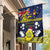 Niue Monuina e Kilisimasi Garden Flag Christmas Uga - Niue Map and Emblem with Hiapo Art Pattern