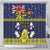 Niue Monuina e Kilisimasi Shower Curtain Christmas Uga - Niue Map and Emblem with Hiapo Art Pattern