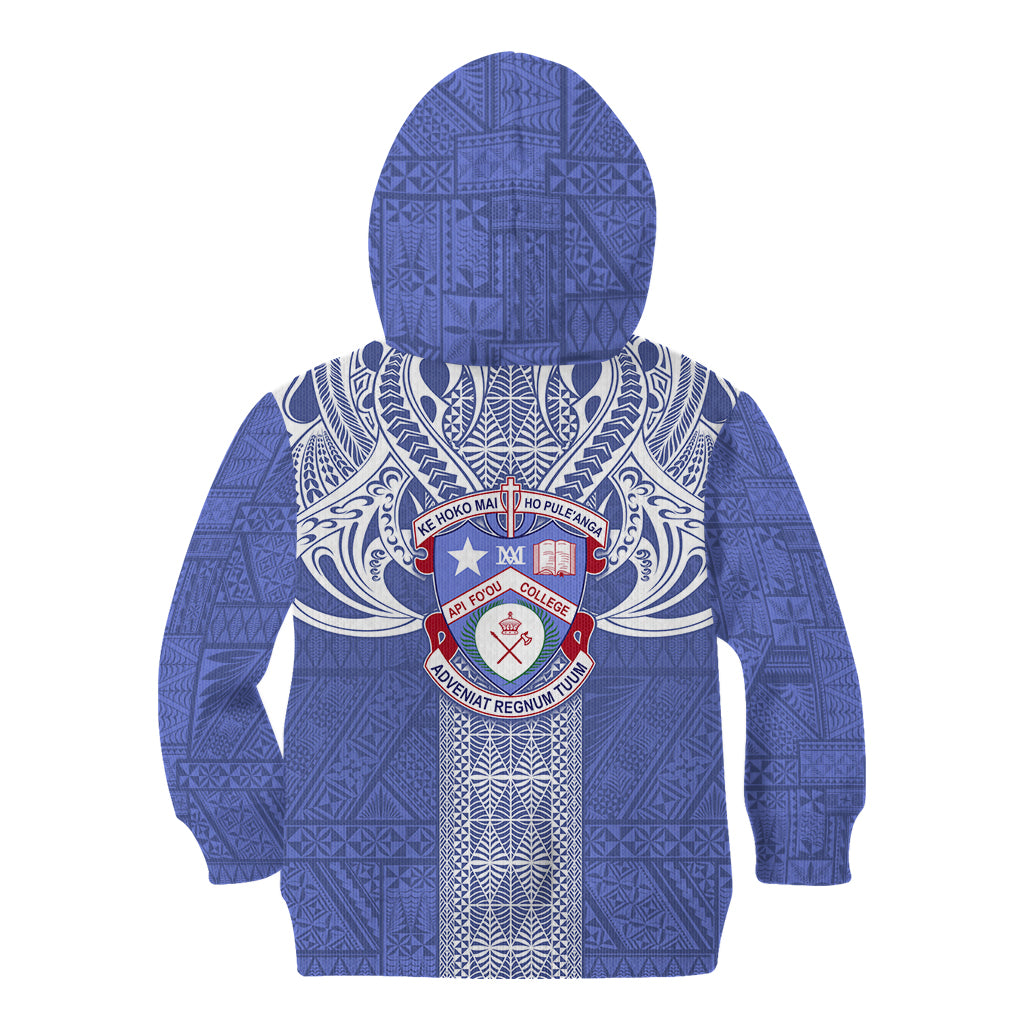 Tonga Apifoou School Kid Hoodie Ngatu and Polynesian Pattern LT03 - Polynesian Pride