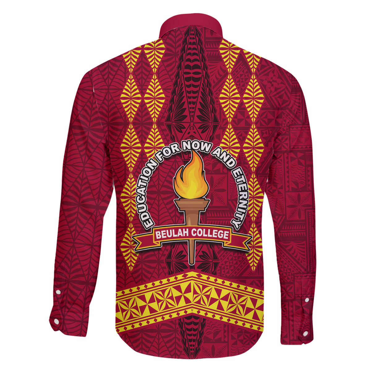 Tonga Beulah College Family Matching Off Shoulder Maxi Dress and Hawaiian Shirt Ngatu and Polynesian Pattern LT03 - Polynesian Pride