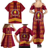 Tonga Beulah College Family Matching Summer Maxi Dress and Hawaiian Shirt Ngatu and Polynesian Pattern LT03 - Polynesian Pride