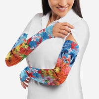 Hawaiian Love-Couple Dolphins and Flamingos Arm Sleeves - Polynesian Pride