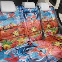 Hawaiian Love-Couple Dolphins and Flamingos Back Car Seat Cover - Polynesian Pride