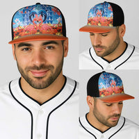 Hawaiian Love-Couple Dolphins and Flamingos Baseball Net Cap - Polynesian Pride