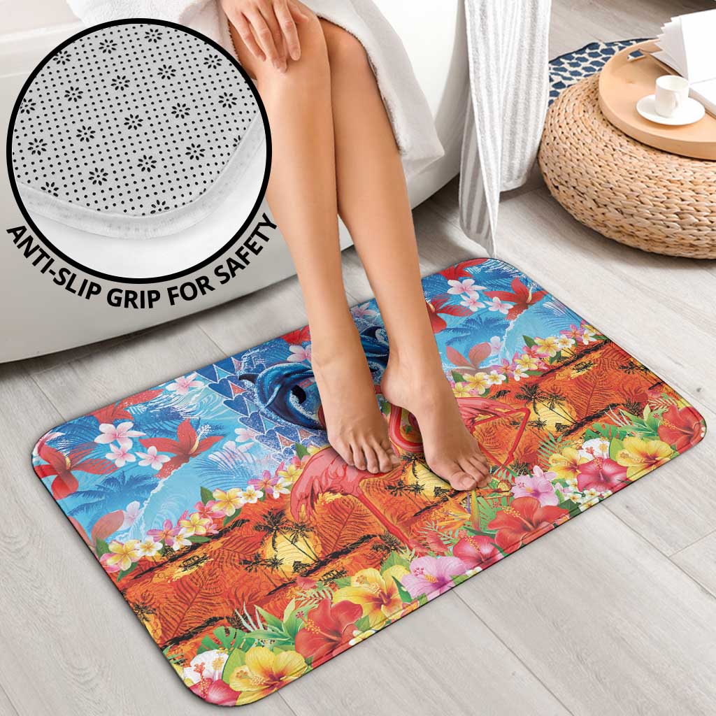 Hawaiian Love-Couple Dolphins and Flamingos Bathroom Set - Polynesian Pride