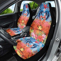 Hawaiian Love-Couple Dolphins and Flamingos Car Seat Cover - Polynesian Pride