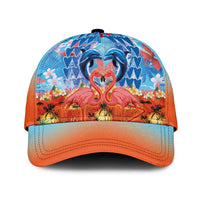 Hawaiian Love-Couple Dolphins and Flamingos Classic Cap - Polynesian Pride