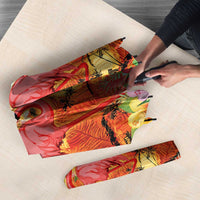 Hawaiian Love-Couple Dolphins and Flamingos Umbrella - Polynesian Pride