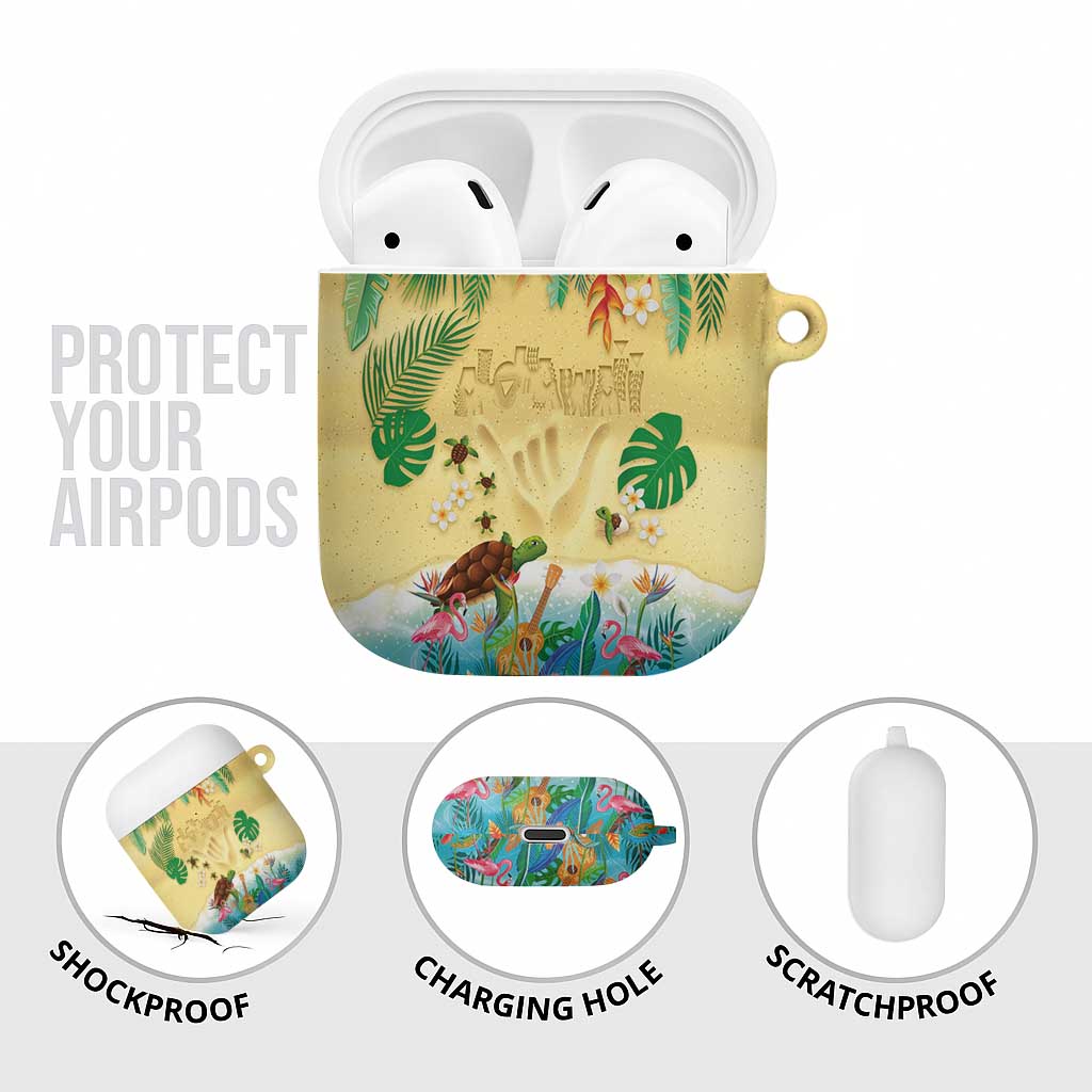 Hawaiian Alohawaii AirPods Case Tropical Plants and Animals on The Beach - Polynesian Pride