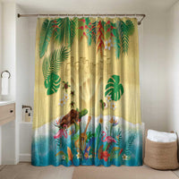 Hawaiian Alohawaii Bathroom Set Tropical Plants and Animals on The Beach - Polynesian Pride