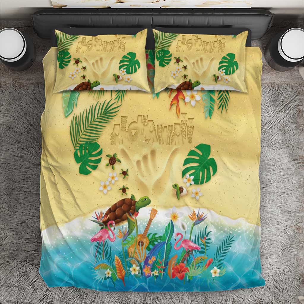 Hawaiian Alohawaii Bedding Set Tropical Plants and Animals on The Beach - Polynesian Pride