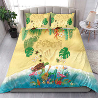 Hawaiian Alohawaii Bedding Set Tropical Plants and Animals on The Beach - Polynesian Pride