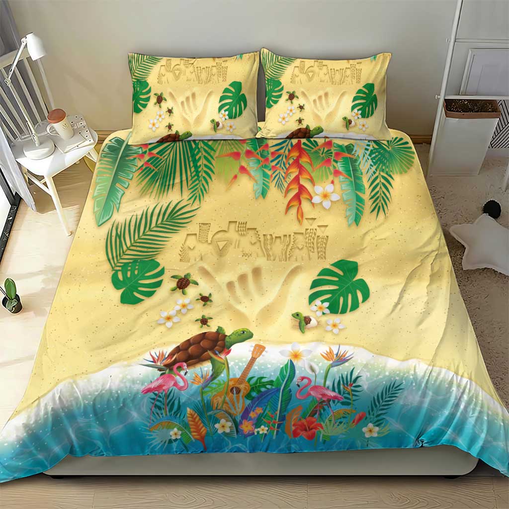 Hawaiian Alohawaii Bedding Set Tropical Plants and Animals on The Beach - Polynesian Pride