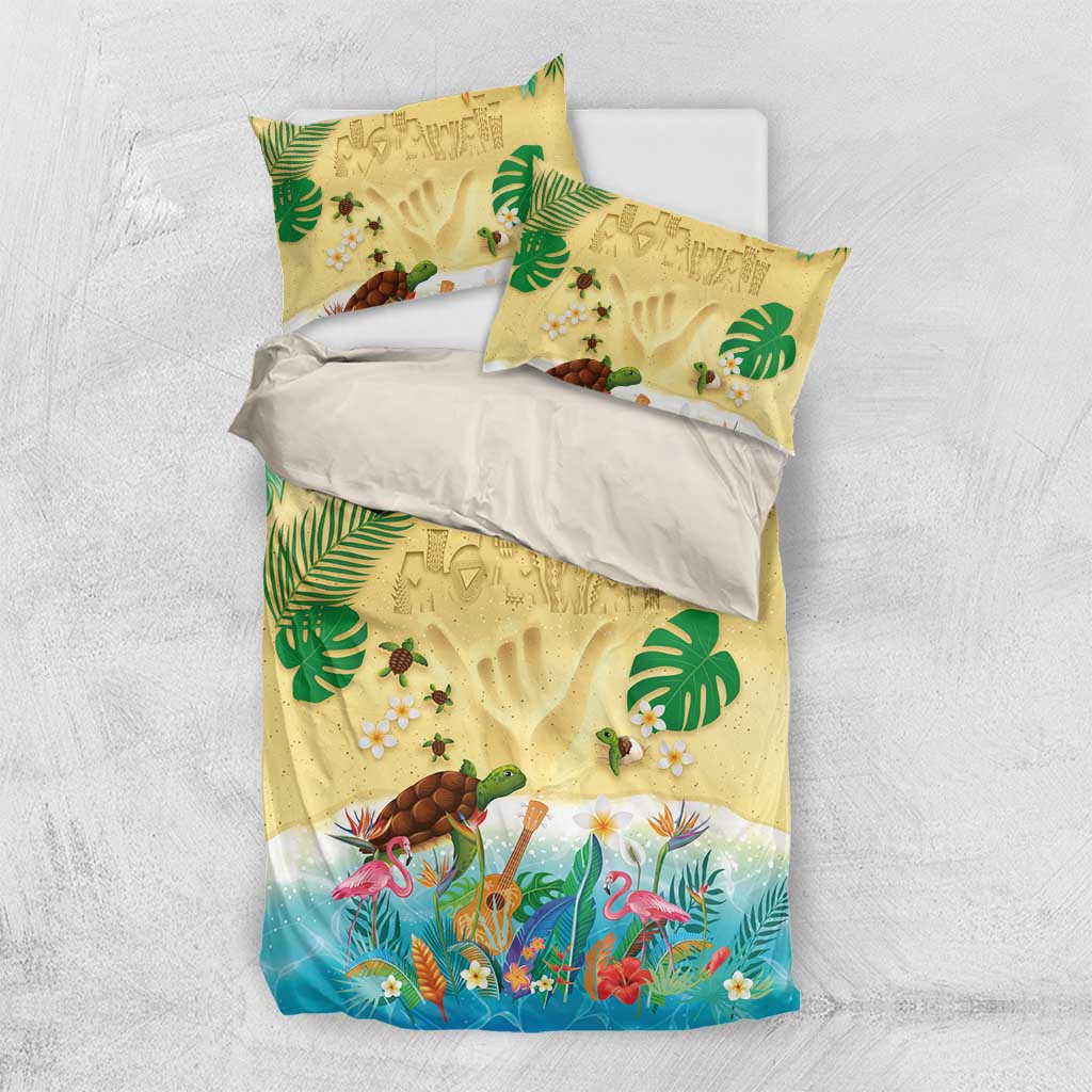 Hawaiian Alohawaii Bedding Set Tropical Plants and Animals on The Beach - Polynesian Pride