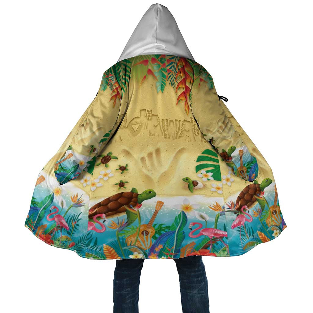 Hawaiian Alohawaii Cloak Tropical Plants and Animals on The Beach - Polynesian Pride
