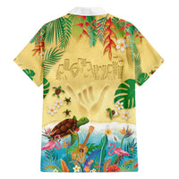 Hawaiian Alohawaii Family Matching Long Sleeve Bodycon Dress and Hawaiian Shirt Tropical Plants and Animals on The Beach - Polynesian Pride
