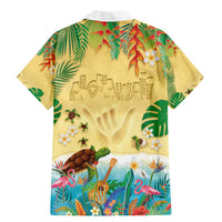 Hawaiian Alohawaii Family Matching Mermaid Dress and Hawaiian Shirt Tropical Plants and Animals on The Beach - Polynesian Pride