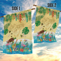 Hawaiian Alohawaii Garden Flag Tropical Plants and Animals on The Beach - Polynesian Pride