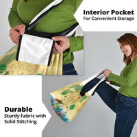 Hawaiian Alohawaii Grocery Bag Tropical Plants and Animals on The Beach - Polynesian Pride