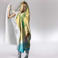 Hawaiian Alohawaii Hooded Blanket Tropical Plants and Animals on The Beach - Polynesian Pride