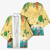 Hawaiian Alohawaii Kimono Tropical Plants and Animals on The Beach - Polynesian Pride