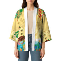 Hawaiian Alohawaii Kimono Tropical Plants and Animals on The Beach - Polynesian Pride