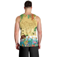 Hawaiian Alohawaii Men Tank Top Tropical Plants and Animals on The Beach - Polynesian Pride