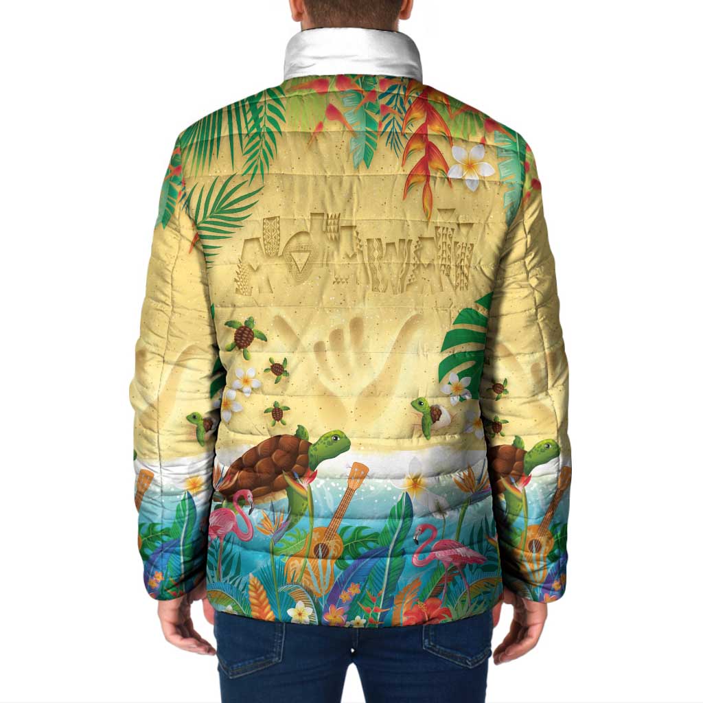 Hawaiian Alohawaii Padded Jacket Tropical Plants and Animals on The Beach - Polynesian Pride