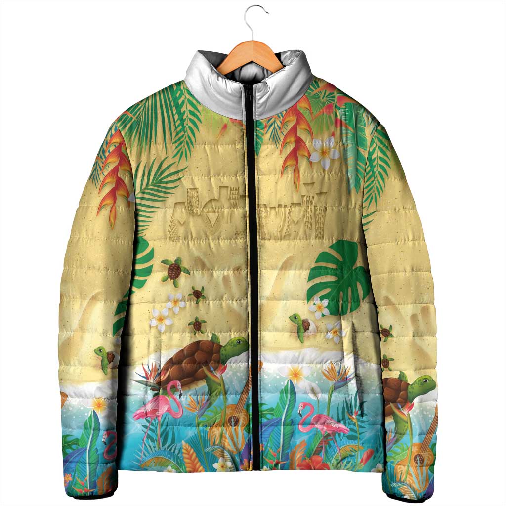 Hawaiian Alohawaii Padded Jacket Tropical Plants and Animals on The Beach - Polynesian Pride