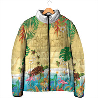 Hawaiian Alohawaii Padded Jacket Tropical Plants and Animals on The Beach - Polynesian Pride