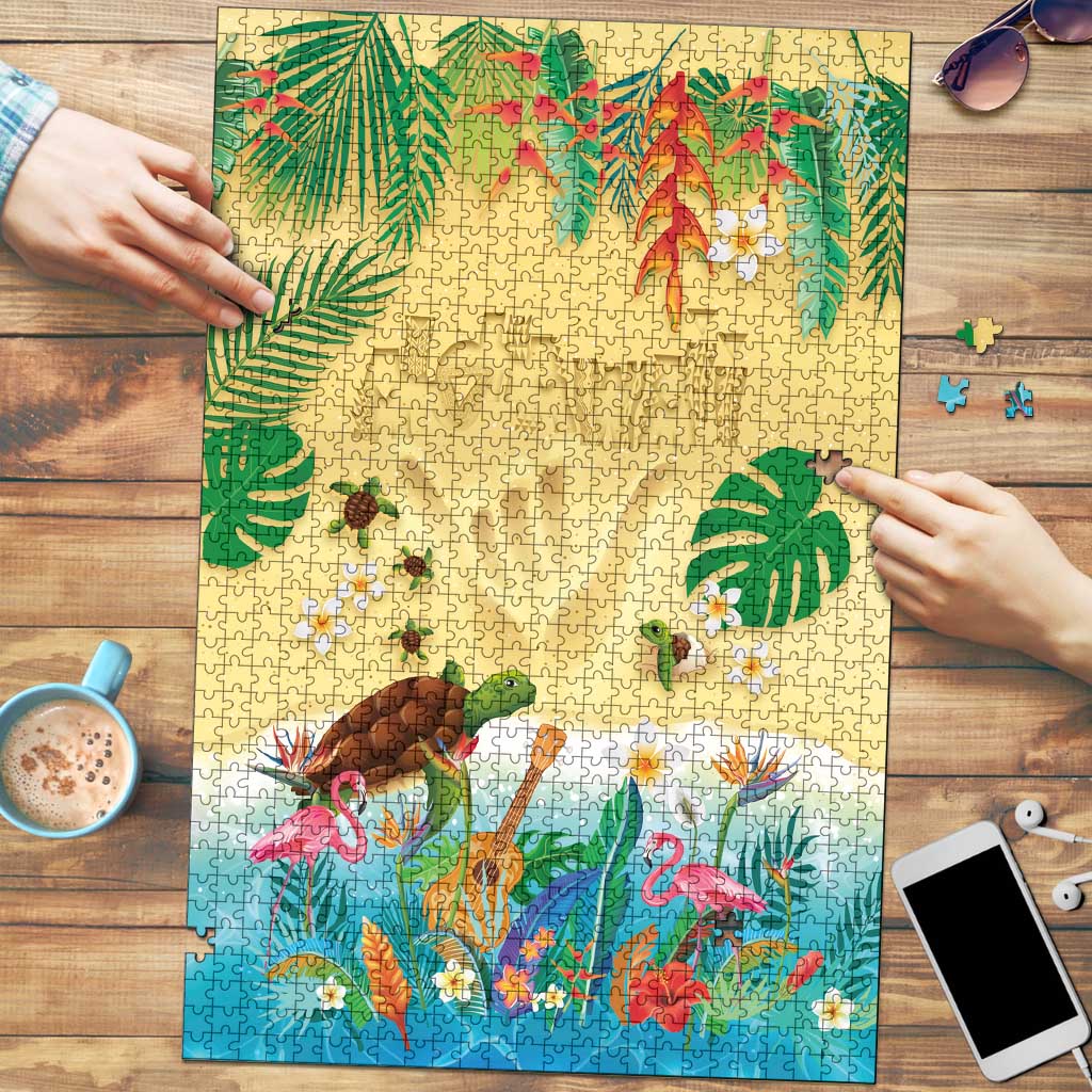 Hawaiian Alohawaii Puzzle Tropical Plants and Animals on The Beach - Polynesian Pride