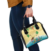 Hawaiian Alohawaii Shoulder Handbag Tropical Plants and Animals on The Beach - Polynesian Pride