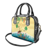 Hawaiian Alohawaii Shoulder Handbag Tropical Plants and Animals on The Beach - Polynesian Pride
