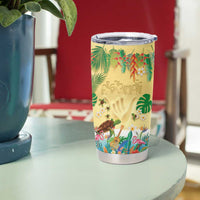 Hawaiian Alohawaii Tumbler Cup Tropical Plants and Animals on The Beach - Polynesian Pride