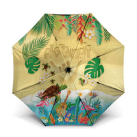 Hawaiian Alohawaii Umbrella Tropical Plants and Animals on The Beach - Polynesian Pride