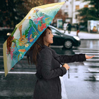 Hawaiian Alohawaii Umbrella Tropical Plants and Animals on The Beach - Polynesian Pride