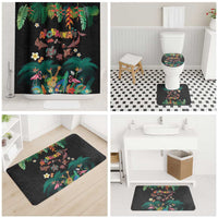 Hawaiian Alohawaii Bathroom Set Tribal Sea Animals Tattoo and Tropical Plants - Polynesian Pride