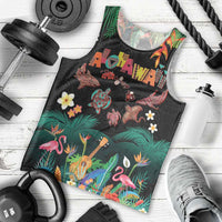 Hawaiian Alohawaii Men Tank Top Tribal Sea Animals Tattoo and Tropical Plants - Polynesian Pride