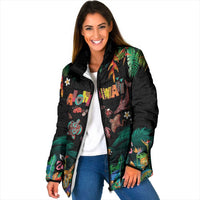 Hawaiian Alohawaii Padded Jacket Tribal Sea Animals Tattoo and Tropical Plants - Polynesian Pride