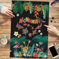 Hawaiian Alohawaii Puzzle Tribal Sea Animals Tattoo and Tropical Plants - Polynesian Pride